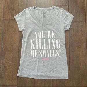 The Sandlot "You're Killing Me, Smalls!" V Neck Gray T Shirt size XL